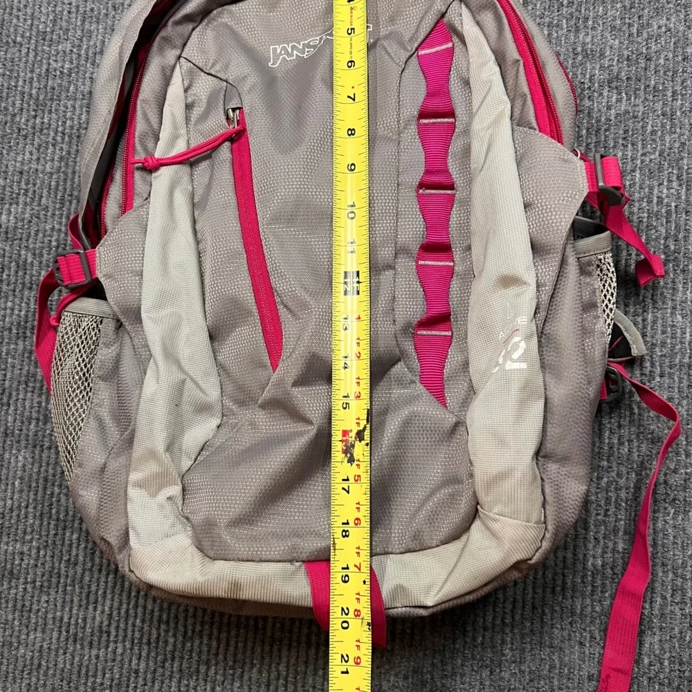 JanSport Agave 32L Backpack Grey Pink Hiking School Daypack T14F laptop bag